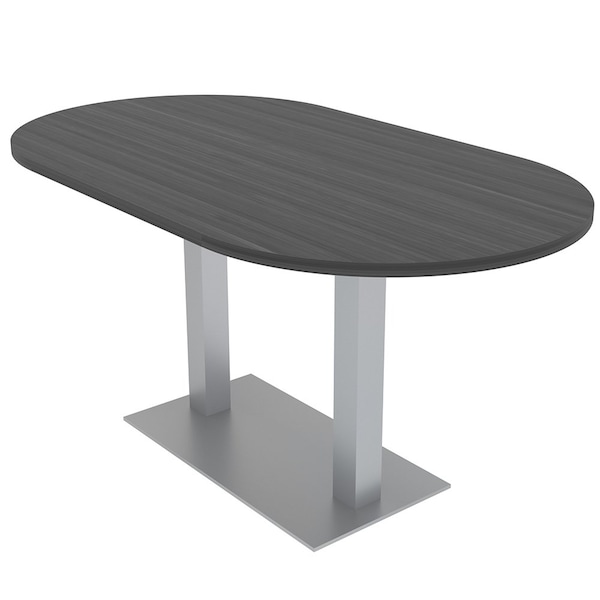 33.5 in W, 69.5 in L, 29 in H, Engineered Wood Top, Grey